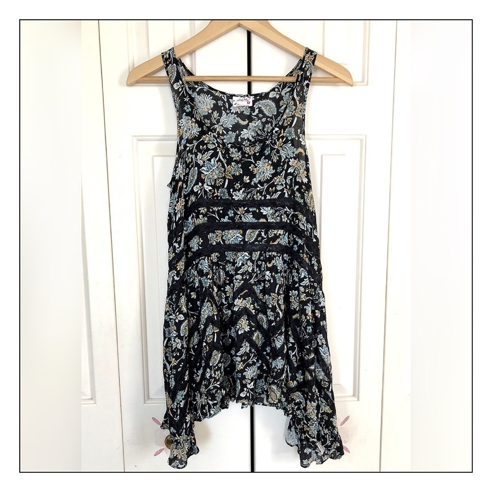 Free People Lace Trapeze Floral Slip Dress Size XS - Picture 4 of 5
